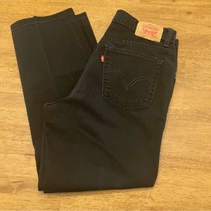 Levis 550 Tapered Leg Black Jeans Women Size 12